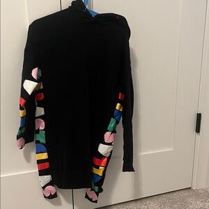 Stella McCartney Black Sweatshirt with Vibrant Accents